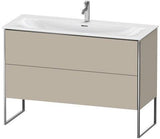 Duravit Waschtischunterbau XSquare 1210 mm, 2 Auszüge, weiß matt, Tip-On-Technik, für Viu
