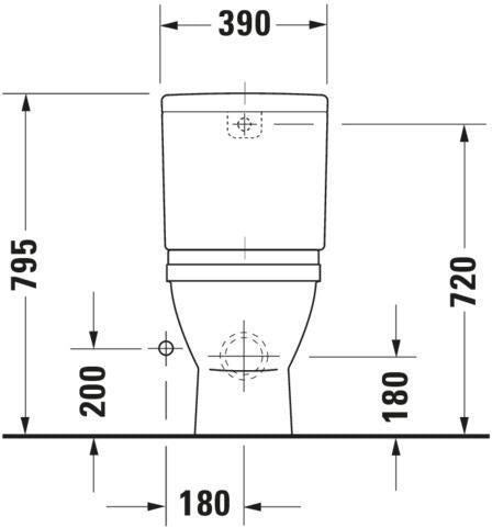 DURAVIT Stand-WC Starck 3 Tiefspüler 655 mm weiß, für Aufsatz-Spülkasten