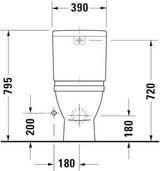 DURAVIT Stand-WC Starck 3 Tiefspüler 655 mm weiß, für Aufsatz-Spülkasten