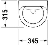 Duravit Design Classics Urinal Dura+ weiß, absaugend, ohne Deckel & Fliege, Zulauf hinten