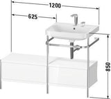 Duravit Waschtischset Happy D.2 Plus 1200x490mm taupe supermatt – Einrichtungssystem Nussbaum rechts