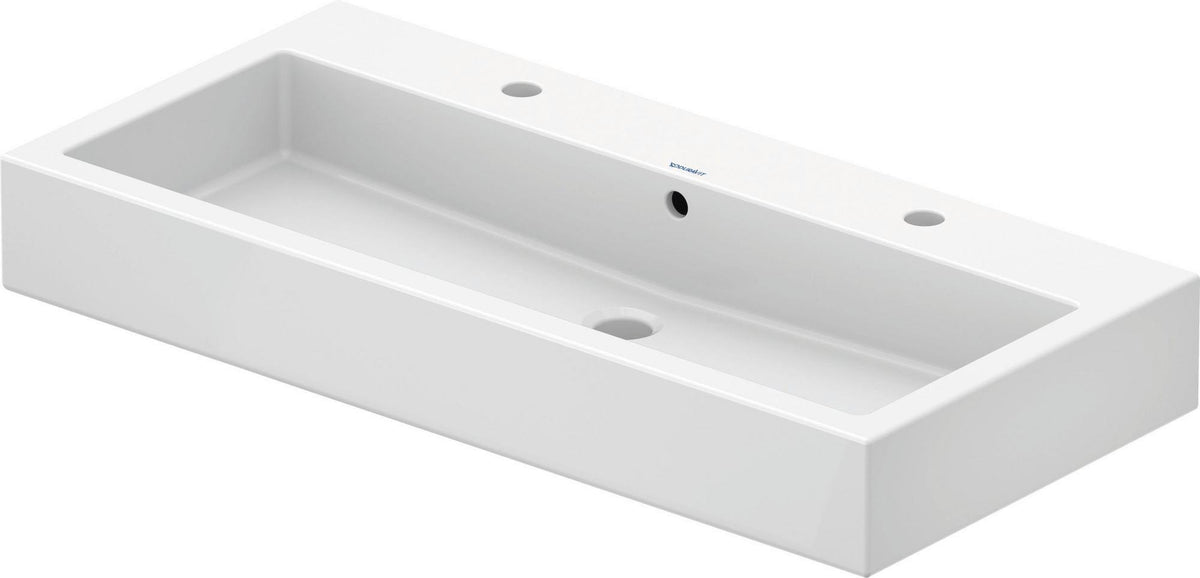 Duravit Waschtisch Vero 1000 mm mit Überlauf, 2 Hahnlöchern und geschliffenem Weiß