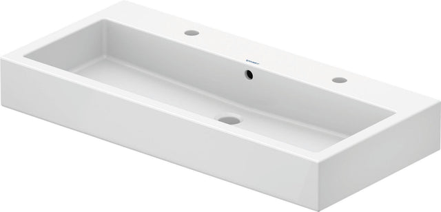Duravit Waschtisch Vero 1000 mm mit Überlauf, 2 Hahnlöchern und geschliffenem Weiß