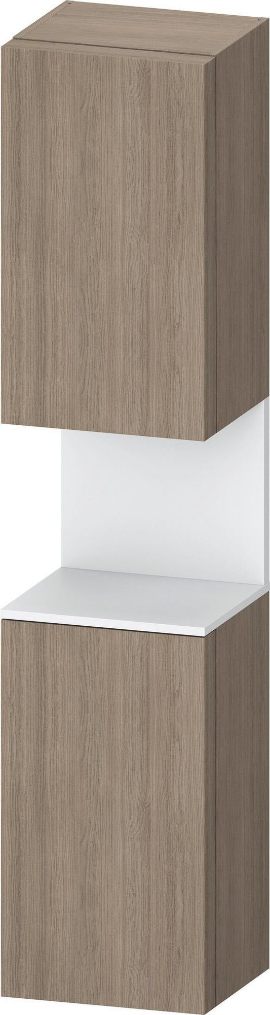 DURAVIT Qatego Hochschrank 400x360x1760 mm Eiche Terra Matt mit 2 Türen und Tip-on Technik