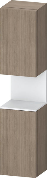 DURAVIT Qatego Hochschrank 400x360x1760 mm Eiche Terra Matt mit 2 Türen und Tip-on Technik