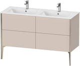DURAVIT XViu Waschtischunterbau bodenstehend 1280 mm, 4 Auszüge, weiß matt – Tip-On