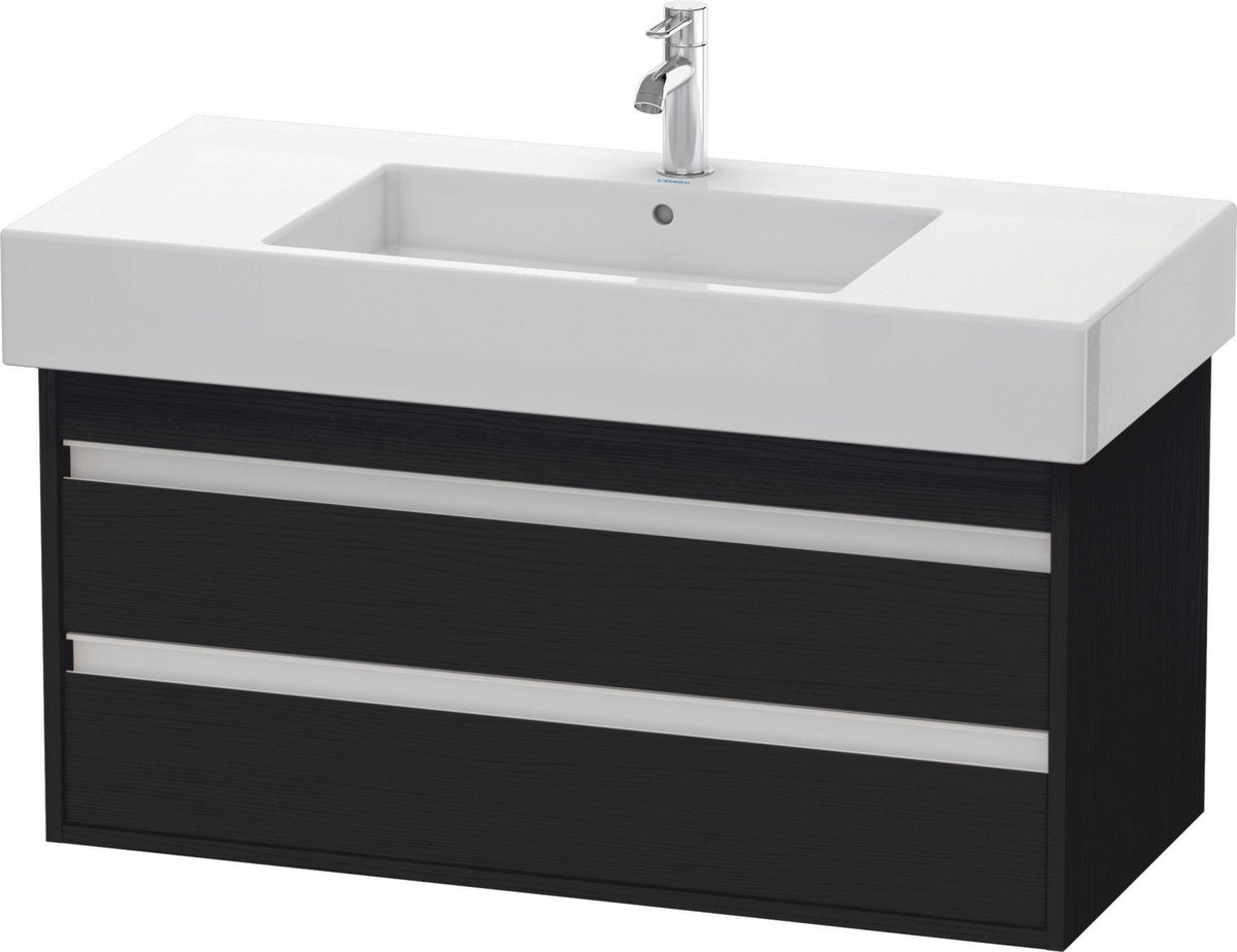 DURAVIT Ketho Waschtischunterbau 1000 mm wandhängend, 2 Schubkästen, basalt matt – mit Soft-Close