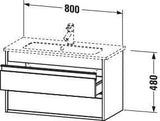 DURAVIT Ketho Waschtischunterbau 800 mm Weiß Matt mit 2 Schubkästen und Soft-Close
