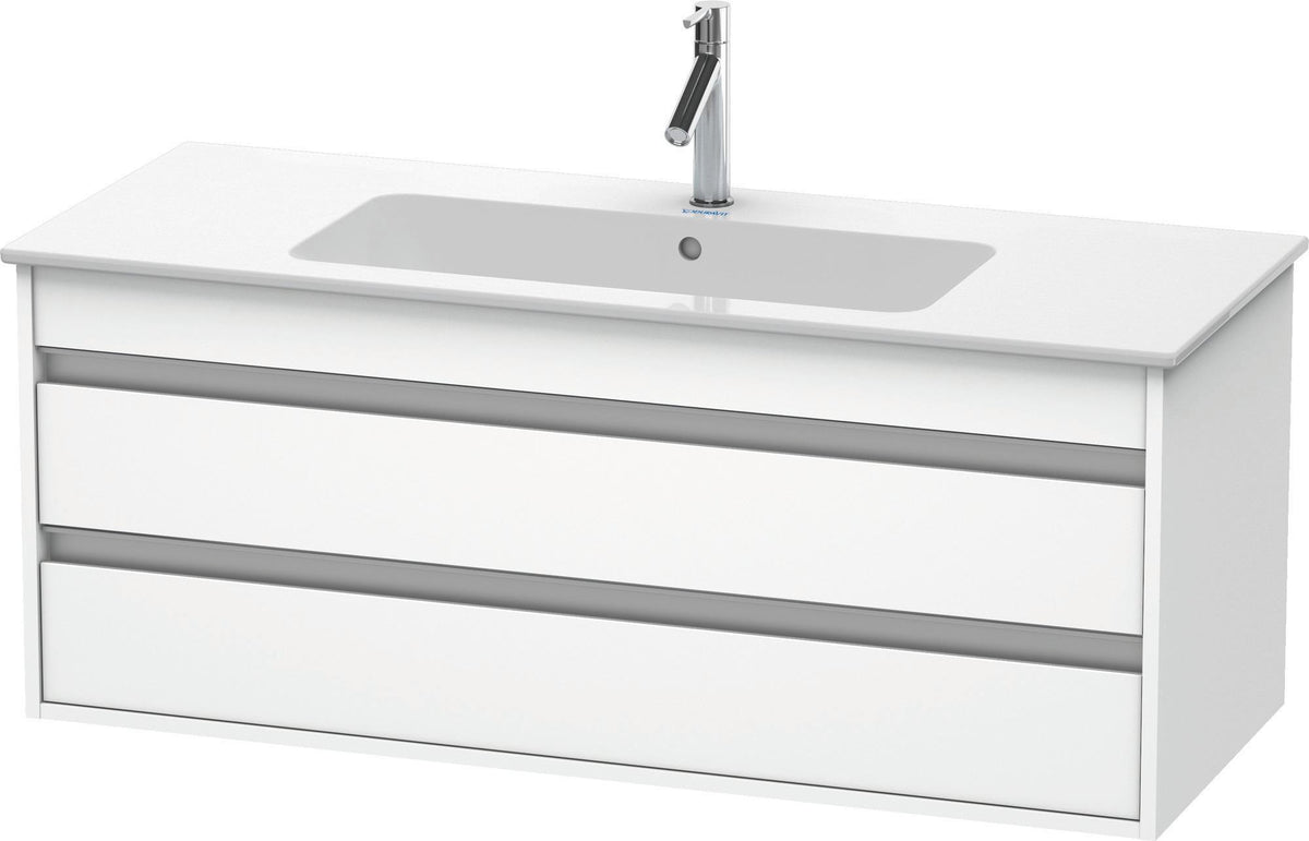 DURAVIT Ketho Waschtischunterbau 1200 mm betongrau matt mit 2 Schubkästen und Soft-Close