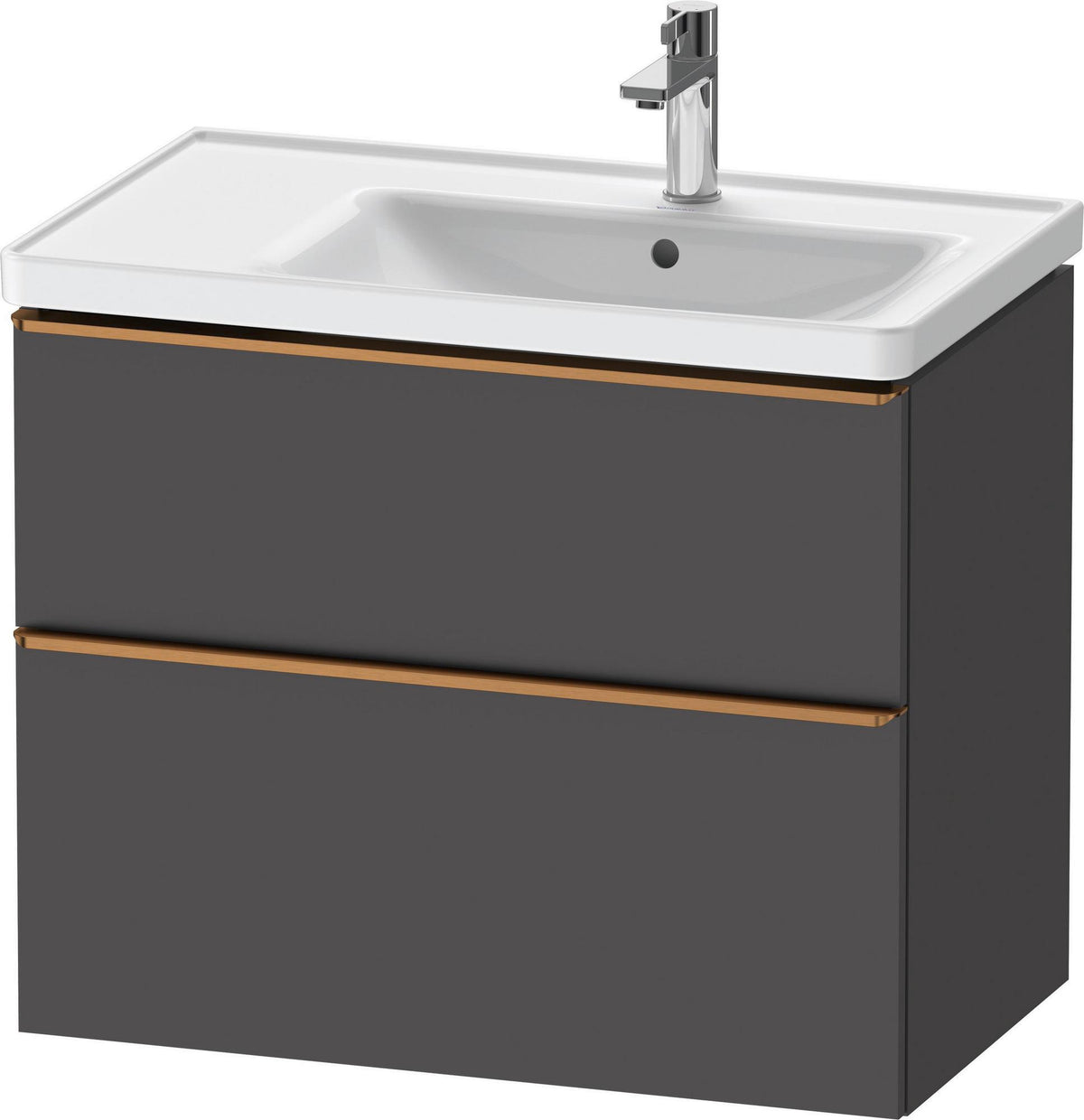 Duravit D-Neo Waschtischunterbau 784 mm Eiche Schwarz Bronze, wandhängend, 1 Auszug