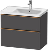 Duravit D-Neo Waschtischunterbau 784 mm Eiche Schwarz Bronze, wandhängend, 1 Auszug