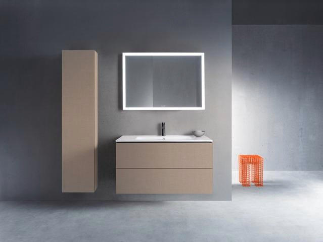 Duravit L-Cube Waschtischunterbau 1020 mm taupe matt – wandhängend, 2 Schubkästen, Tip-On