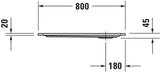 Duravit Starck Slimline Duschwanne 800x800x45 mm Weiß Sanitäracryl quadratisch