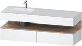 DURAVIT Qatego Studio F. A. Porsche Einbauwaschtisch mit Konsolenwaschtischunterbau 1600 mm Weiß Matt