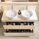 DURAVIT Balcoon Konsole 1400 mm mit Ausschnitt links – Elfenbein Matt