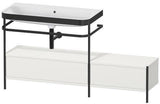 Duravit Waschtischset Happy D.2 Plus 1600x490mm Taupe Supermatt mit Hahnloch und Handtuchhalter
