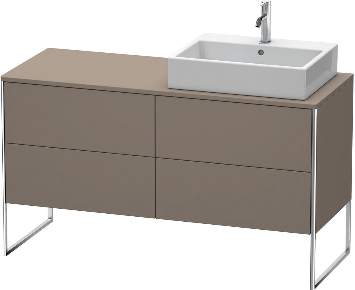 DURAVIT XSquare Waschtischunterbau betongrau matt 1400 mm mit 4 Auszügen