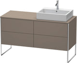 DURAVIT XSquare Waschtischunterbau betongrau matt 1400 mm mit 4 Auszügen