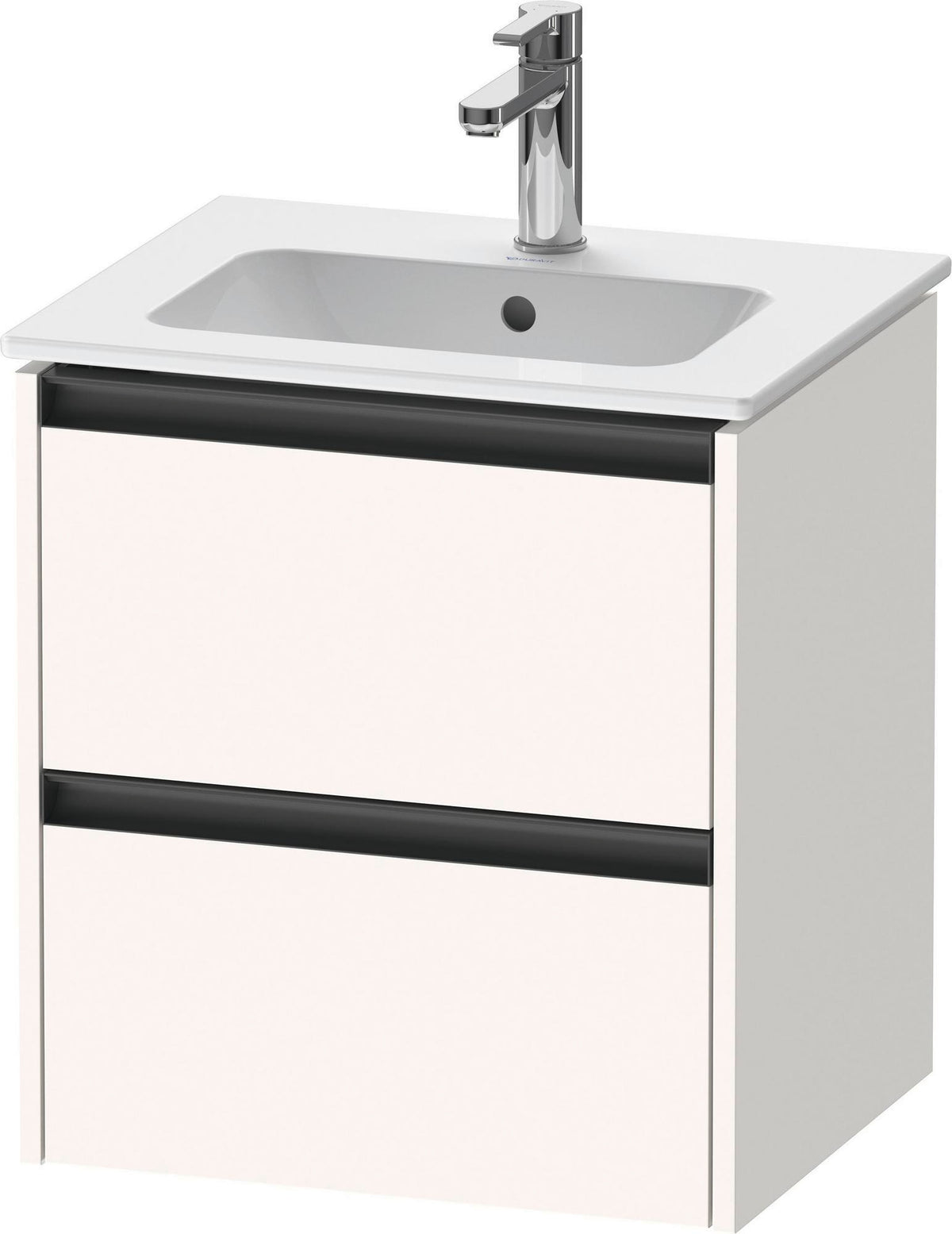 Duravit Ketho.2 Waschtischunterbau wandhängend 510 mm mit 2 Schubkästen, Betongrau Matt