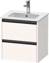 Duravit Ketho.2 Waschtischunterbau wandhängend 510 mm mit 2 Schubkästen, Betongrau Matt