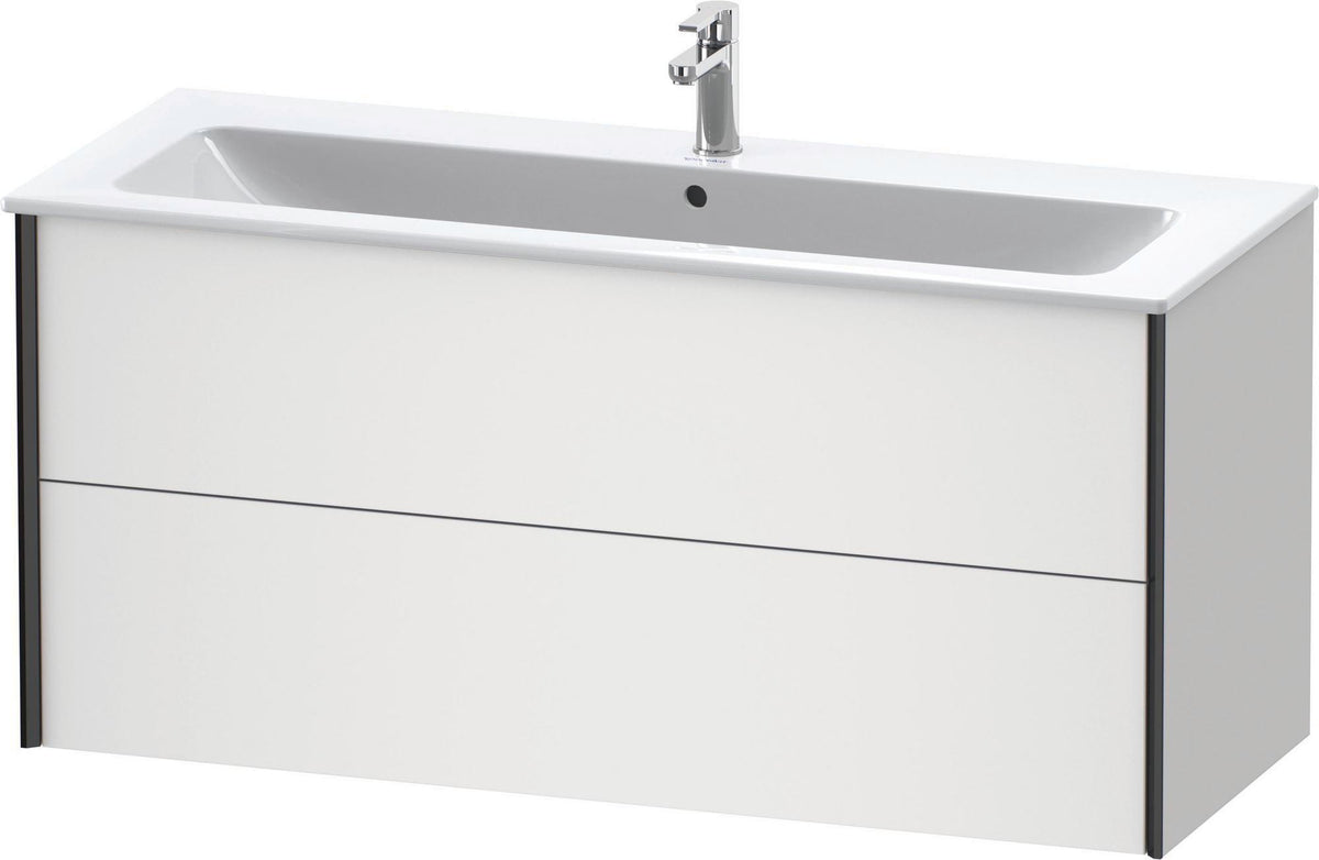 Duravit XViu Waschtischunterbau wandhängend 1210 mm, 2 Schubkästen, champagner matt/weiß matt