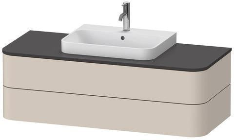 Duravit Waschtischunterbau Happy D.2 Plus 1300 mm taupe supermatt mit Tip-On-Technik