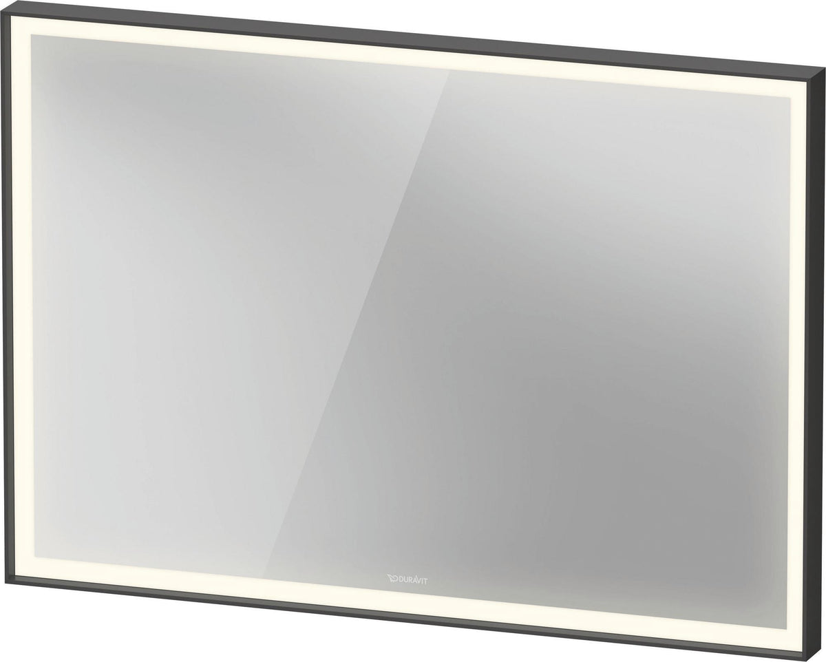 DURAVIT L-Cube Lichtspiegel 650x700mm mit Sensor, LED-Beleuchtung, Spiegelheizung & Kondensschutz, Weiß