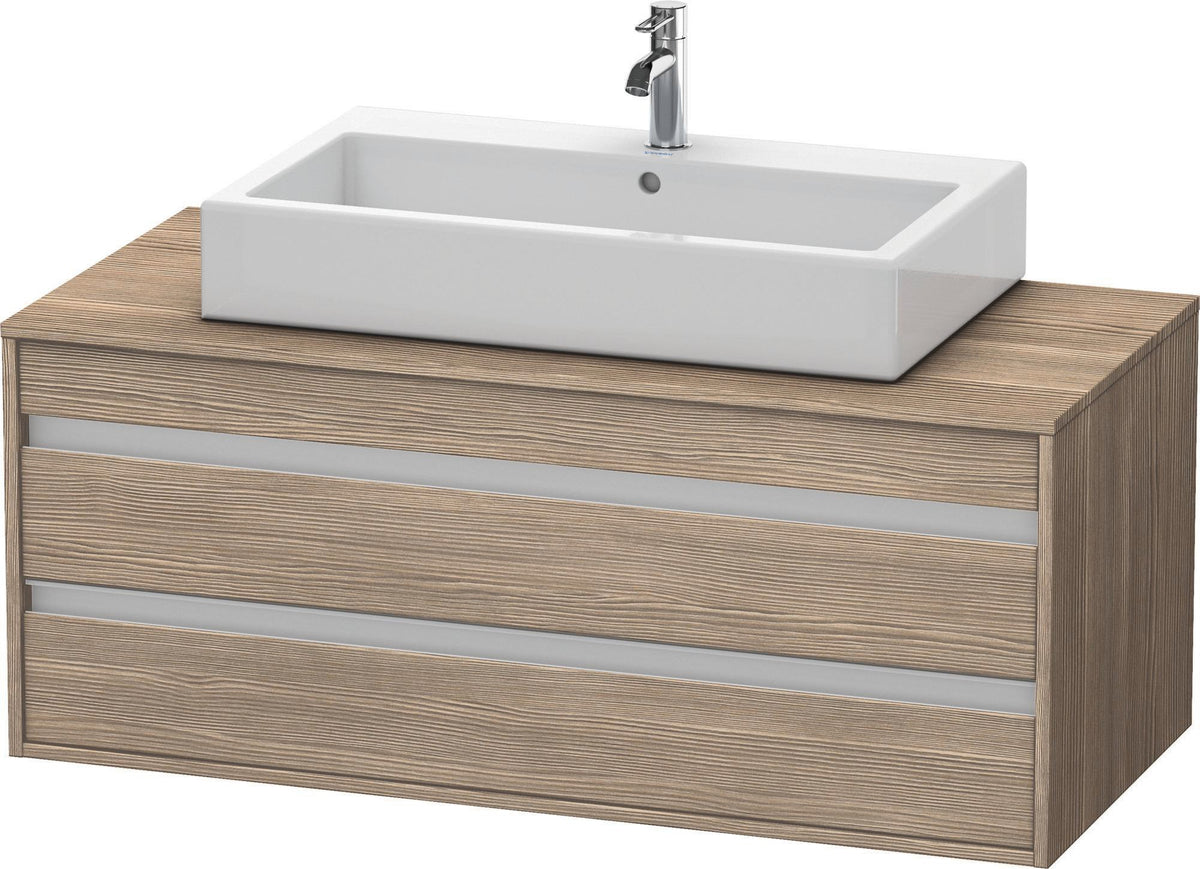 DURAVIT Ketho Waschtischunterbau wandhängend 1200 mm Eiche Terra mit 2 Schubkästen