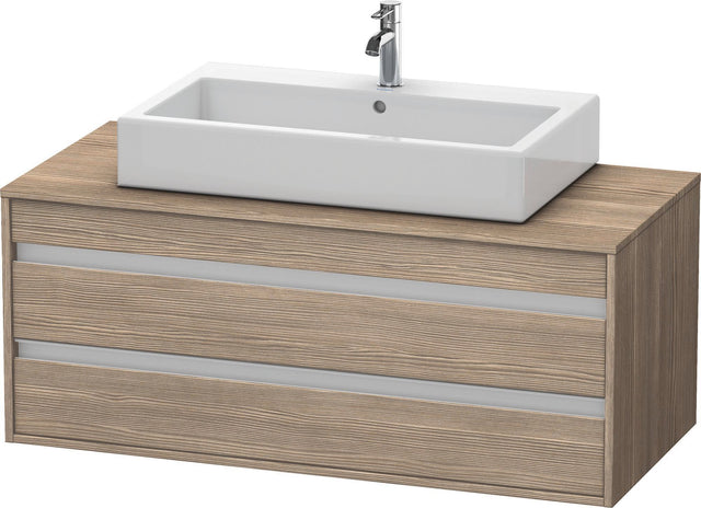 DURAVIT Ketho Waschtischunterbau wandhängend 1200 mm Eiche Terra mit 2 Schubkästen