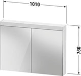 DURAVIT Spiegelschrank BETTER mit LED-Beleuchtung, 760 mm, Anschlag links, Front- und Innenspiegel