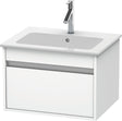 Duravit Ketho Waschtischunterbau ME by Starck, 1 Auszug, Weiß Matt, 600 mm