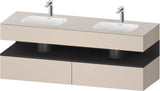 DURAVIT Qatego Studio F. A. Porsche Waschtischset 1600 mm mit Konsolenwaschtischunterbau, 2 Auszüge