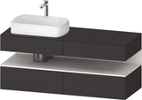 DURAVIT Qatego Studio F. A. Porsche Konsolenwaschtischunterbau 1400 mm Weiß Matt mit LED-Nischenbeleuchtung