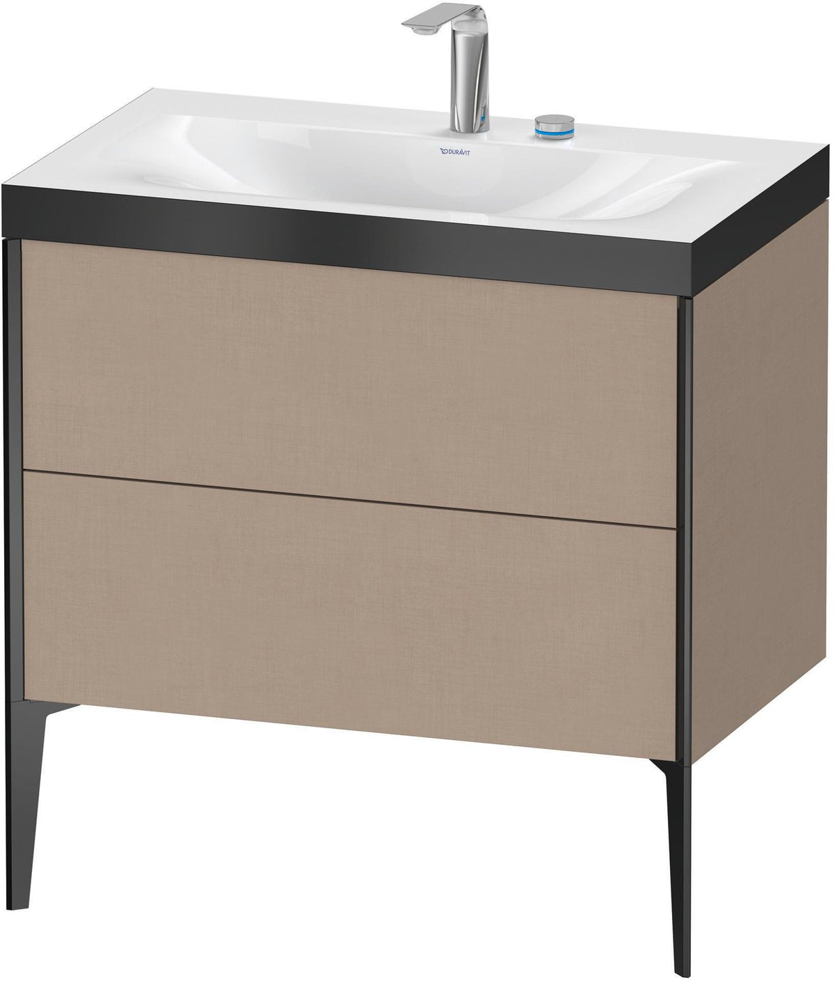 Duravit XViu c-bonded Waschtischset bodenstehend 800 mm mit 2 Auszügen, Push-Open und Soft-Close