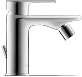 DURAVIT B.3 Einhebel-Bidetmischer mit Zugstangen-Ablaufgarnitur, chrom, 128 mm Ausladung
