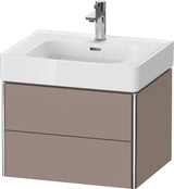 Duravit XSquare Waschtischunterbau 584 mm, 2 Schubkästen, Tip-on, Taupe