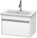DURAVIT Ketho Waschtischunterbau 600 mm wandhängend, 1 Auszug, Weiß Matt