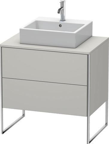 Duravit XSQUARE Waschtischunterbau 800 mm mit integriertem Fußgestell, s-matt ES Ahorn