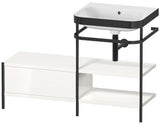 Duravit Waschtischset Happy D.2 Plus 1200x490mm ein Hahnloch taupe supermatt