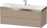 Duravit XViu Waschtischunterbauset c-bonded, 1200 mm, 2 Schubkästen, champagner matt/basalt matt