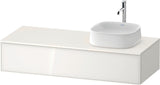 Duravit Zencha Konsolen-Waschtischunterbau 1300 mm Eiche Anthrazit mit Auszug