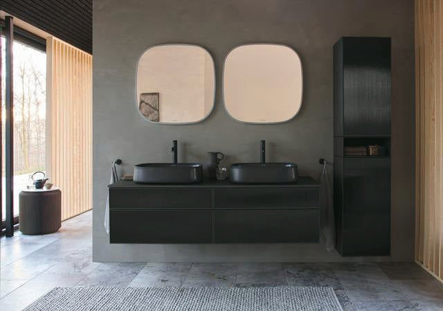 Duravit C.1 Einhebel-Waschtischmischer XL 166 mm mit Zugstange, Schwarz Matt