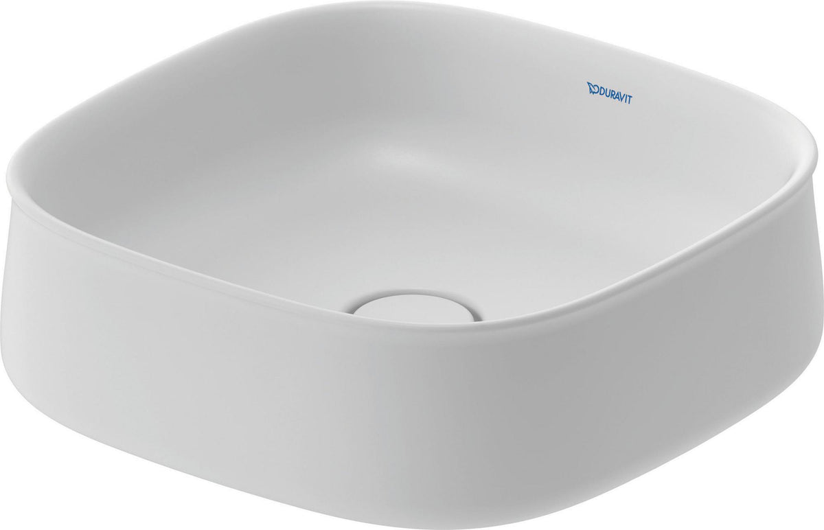 DURAVIT Aufsatzbecken Zencha 420 mm Weiß, geschliffen, ohne Überlauf & Hahnloch – DuraCeram