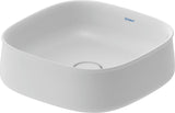 DURAVIT Aufsatzbecken Zencha 420 mm Weiß, geschliffen, ohne Überlauf & Hahnloch – DuraCeram