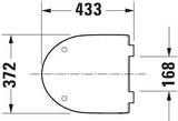 Duravit No.1 WC-Sitz Weiß ohne Absenkautomatik mit Edelstahl-Scharnieren