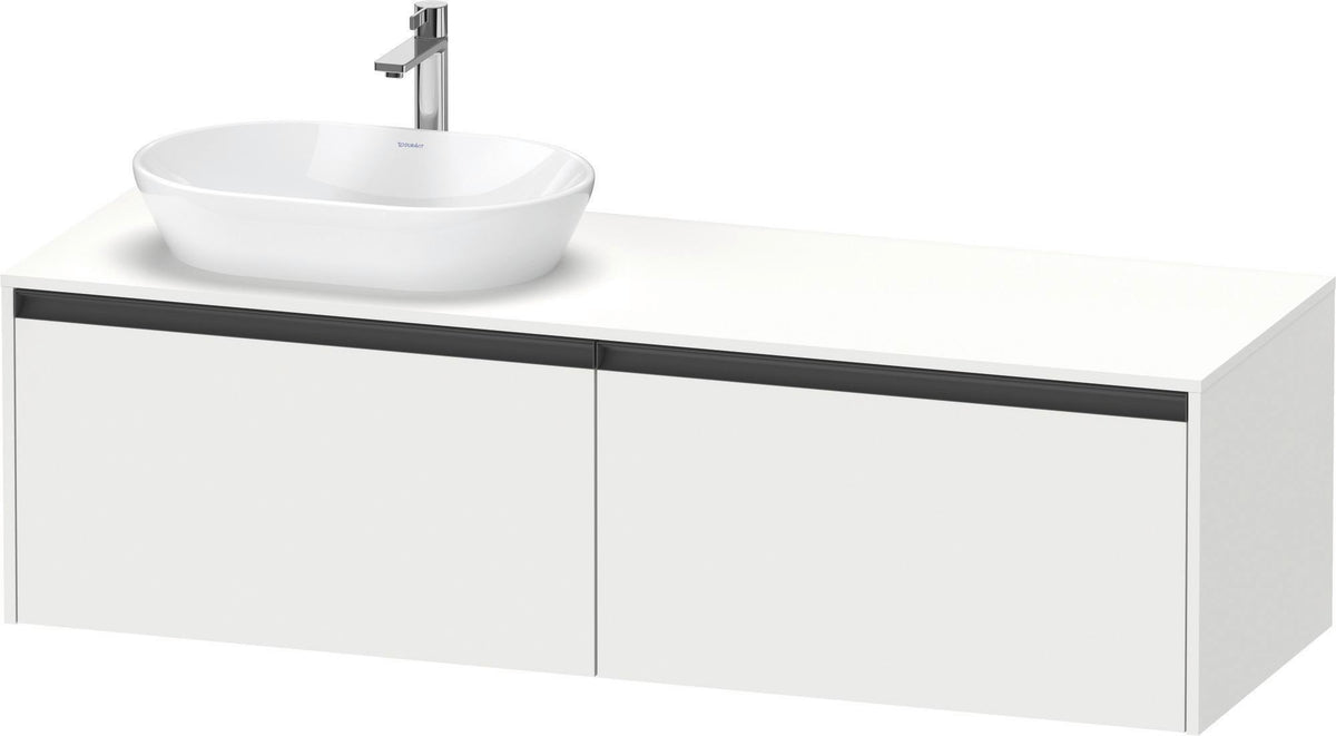 DURAVIT Ketho.2 Waschtischunterbau 1600 mm betongrau matt mit 2 Auszügen