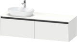 DURAVIT Ketho.2 Waschtischunterbau 1600 mm betongrau matt mit 2 Auszügen