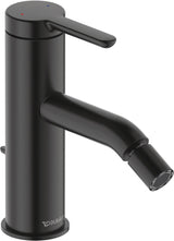 DURAVIT C.1 Einhebel-Bidetmischer Schwarz Matt 121 mm mit Zugstangen-Ablaufgarnitur
