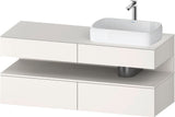 DURAVIT Qatego Konsolenwaschtischunterbau 1400 mm Weiß Matt Eiche Schwarz Matt wandhängend