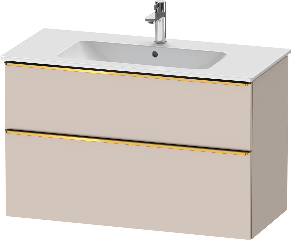 DURAVIT D-Neo Waschtischunterbau 1010 mm Eiche Schwarz mit Bronze Griff
